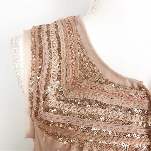 Anthropologie A Common Thread | Blush Sequin Top - Picture 7 of 7